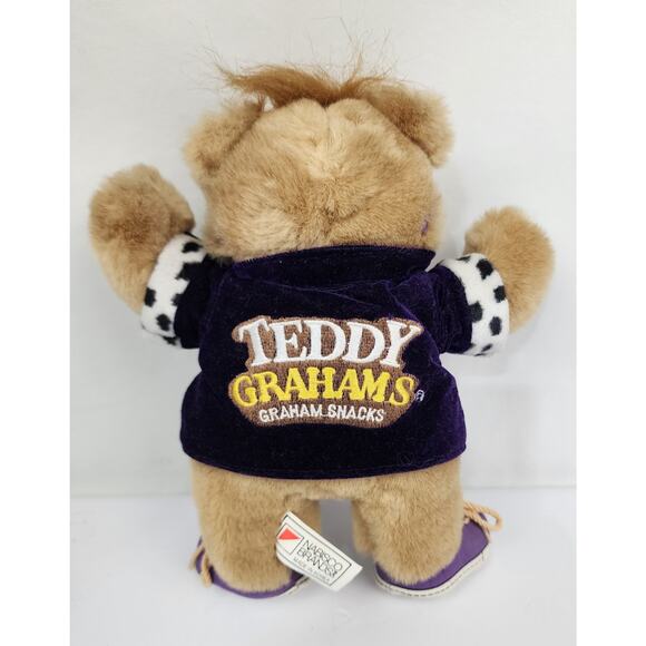 10" Teddy Grahams Stuffed Plush Bear w/sunglasses & Velvet Jacket Nabisco - Picture 3 of 7